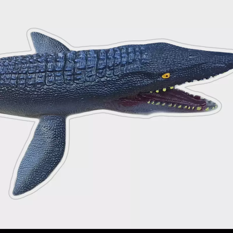 mosasaurio grande con rugido