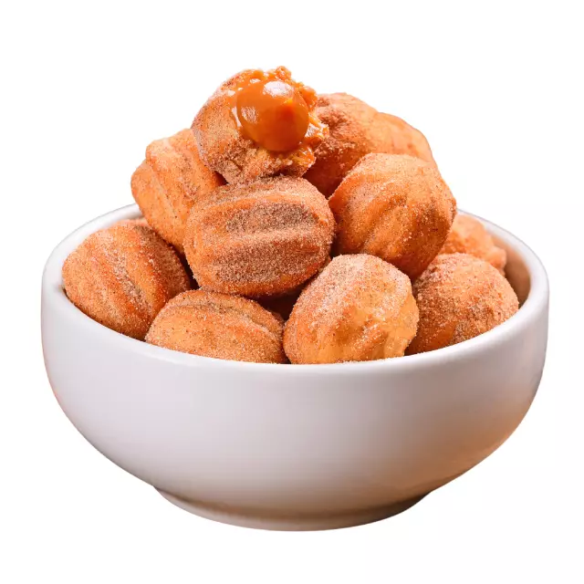 Mini churros de doce de leite