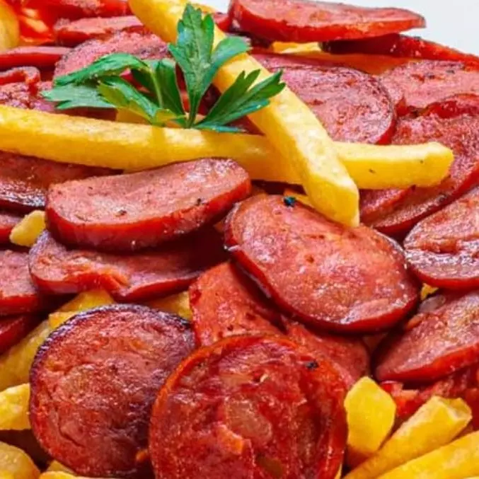 Fritas com calabresa