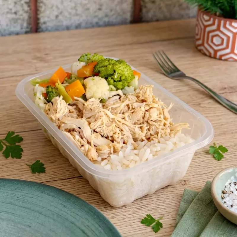 Mounjaro frango desfiado e legumes