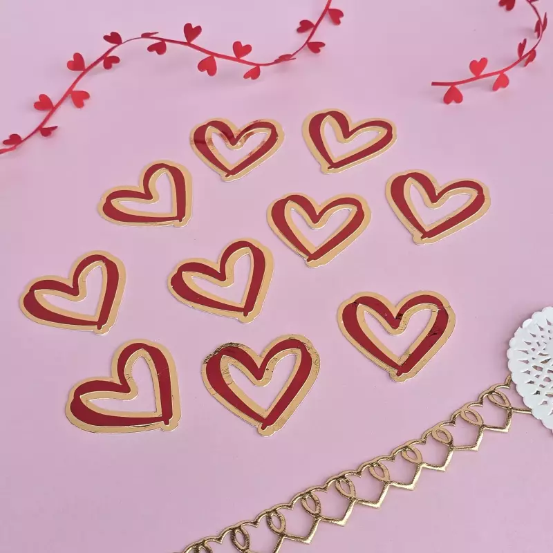 Topper corazón hueco doble capa