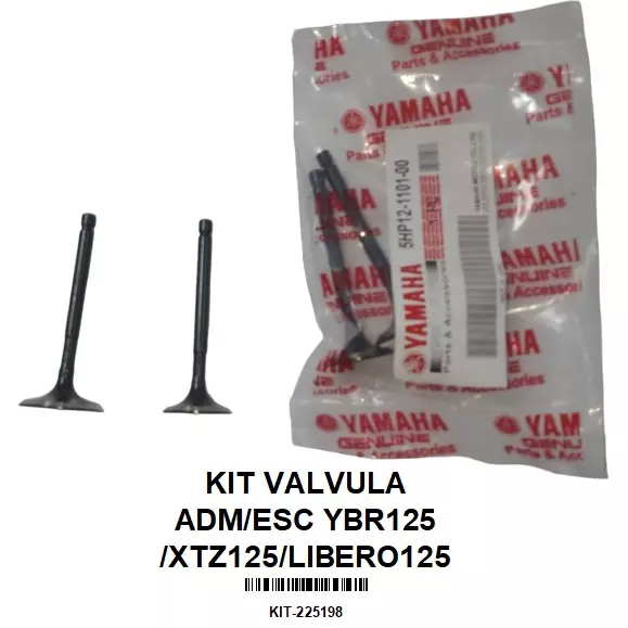 KIT VALVULA ADM/ESC YBR125/XTZ125/LI