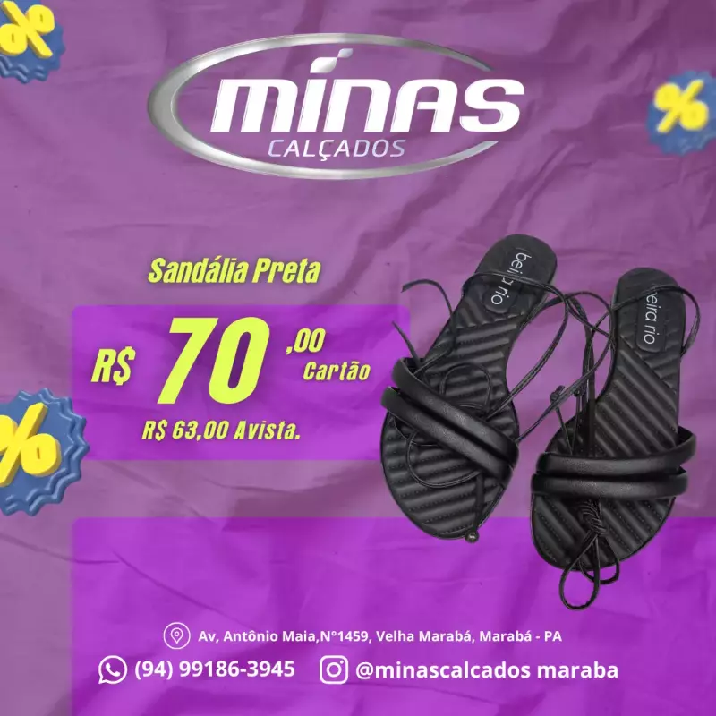 Sandália Preta RF:8350