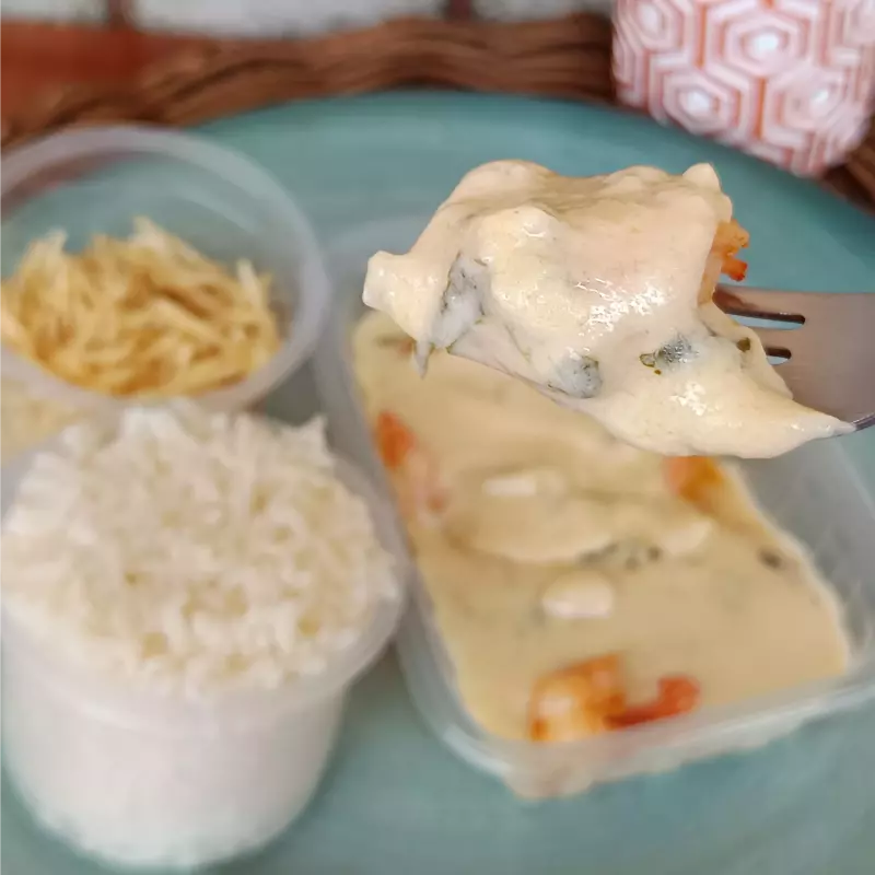 Strogonoff de camarão