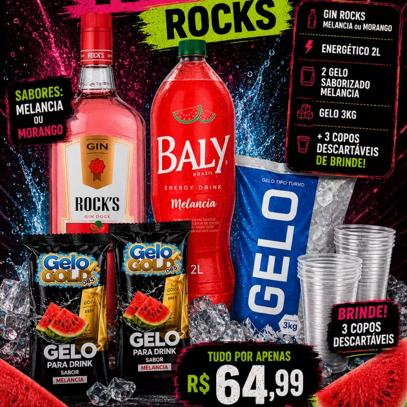 Kit Gin Rokcs Promoção