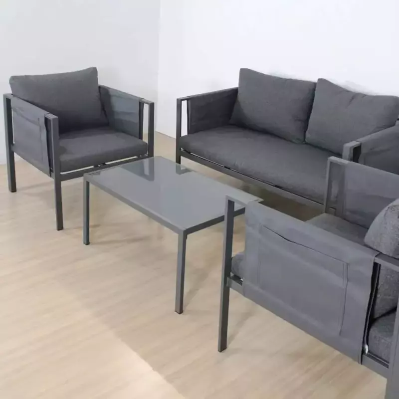 Set Bahía Exterior Gris oscuro