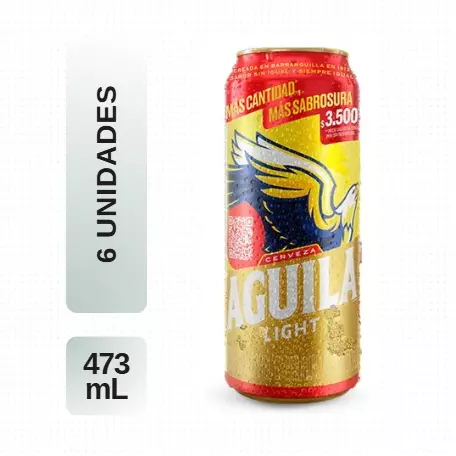 Cerveza Aguila Ligh Laton 473mL