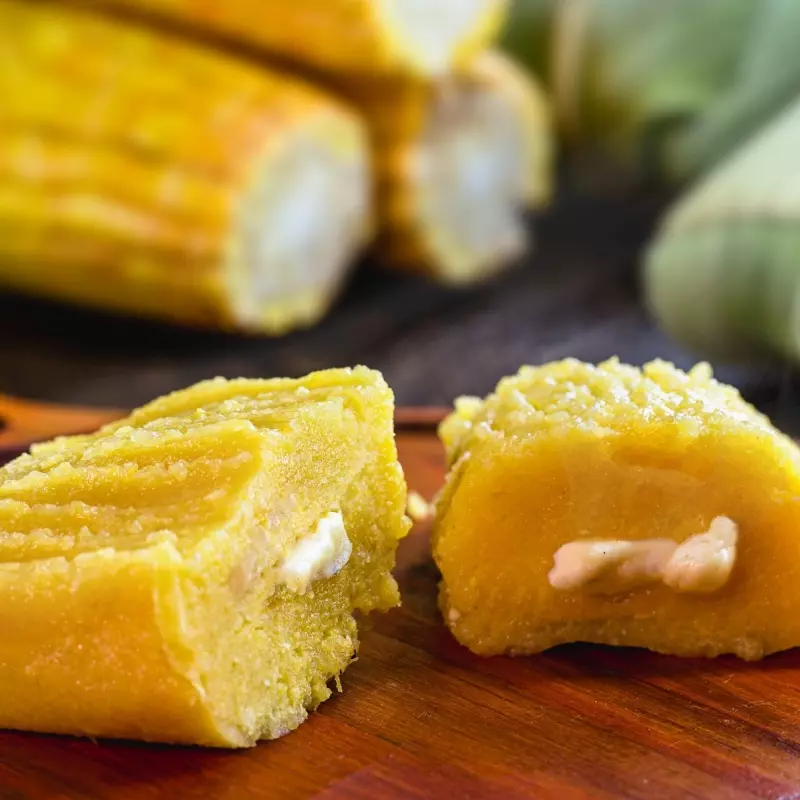 Pamonha Doce com Muçarela