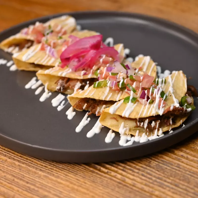 Tacos Dorados Pulled Pork