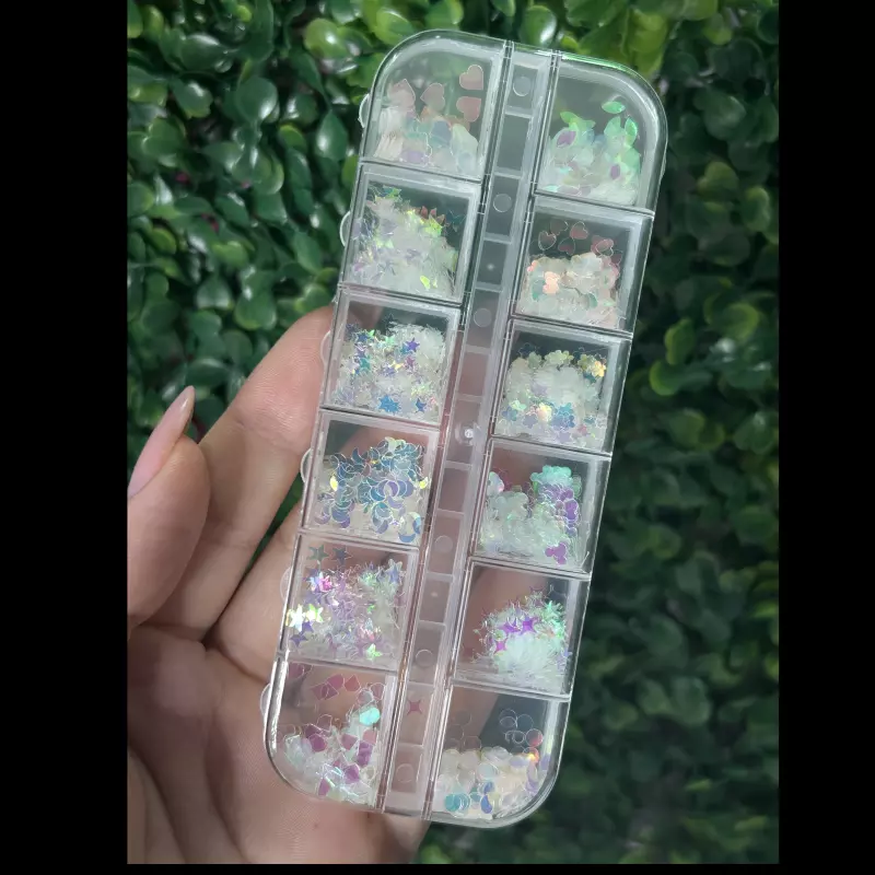 Cartela Lantejoulas Branco