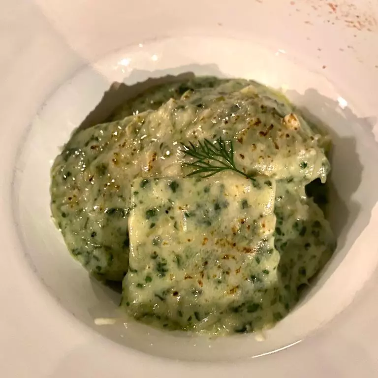 Raviolli de banana da terra