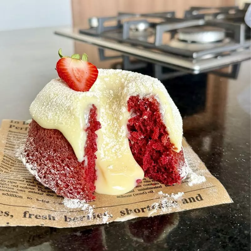 Caseirinho Red velvet c/ leite ninho