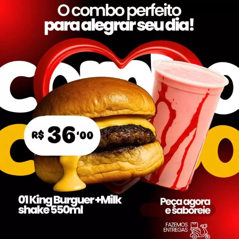 COMBO BURGUER +MILK SHAKE