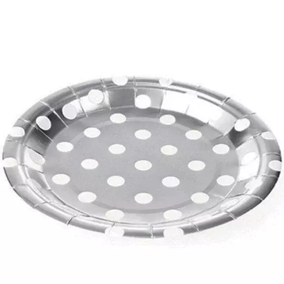 Prato de Papel Póa Prateado