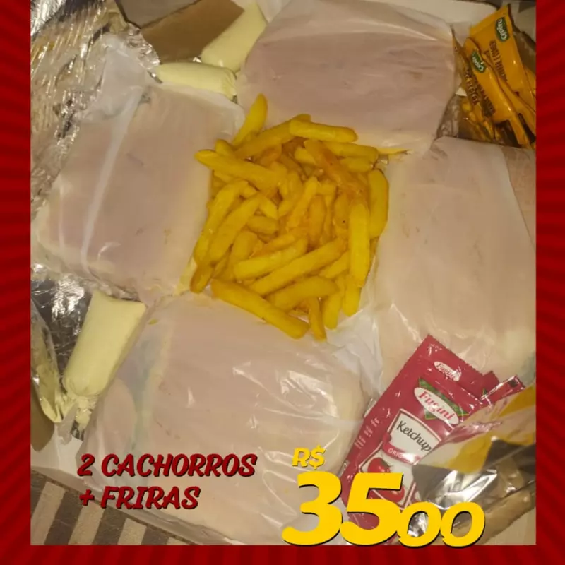 Combo Hot Dog + fritas😋