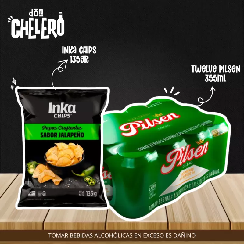 TWELVE PILSENX355+1 INKA CHIPS 135G