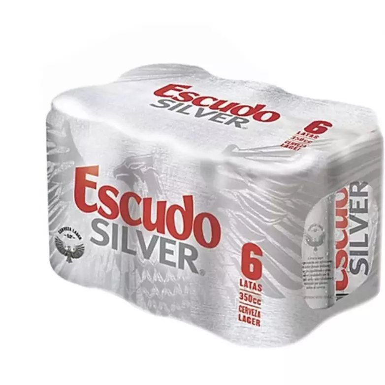 Sixpack Cerveza Escudo Silver 473cc