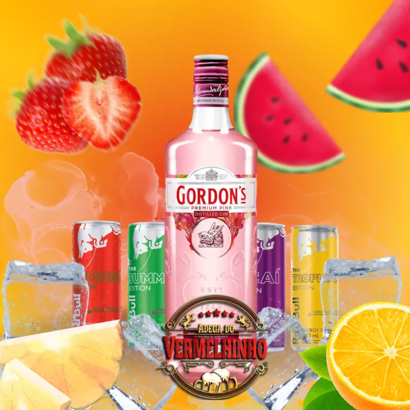 COMBO GIN GORDON'S Pink C/ REDBULL