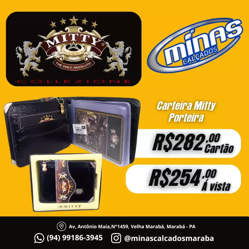 Carteira Mitty Porteira Preta RF:M1