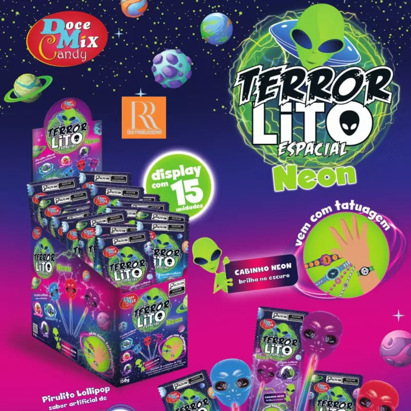 PIRULITO TERROR LITO ESPACIAL NEON