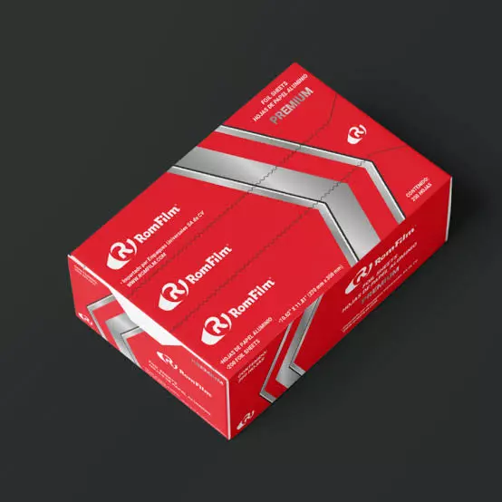 Aluminio Cortado Hojas Rojo Romfilm