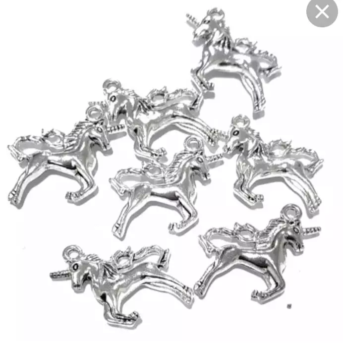 Dijes unicornios plata
