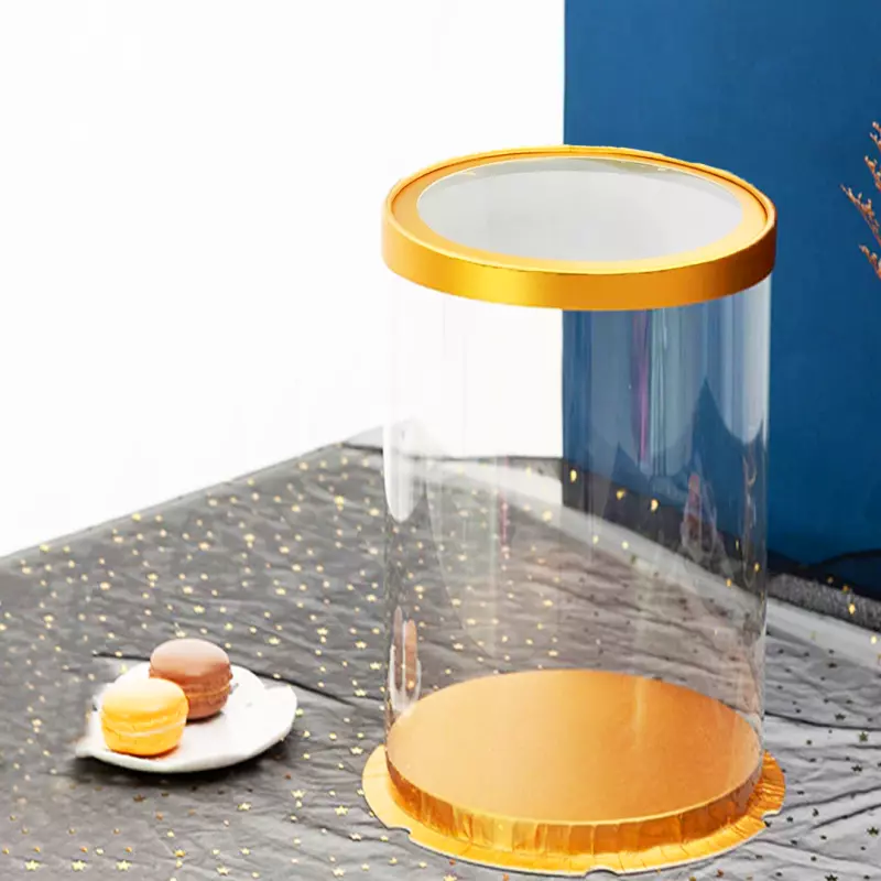 Caja redonda transparente 30x45cm