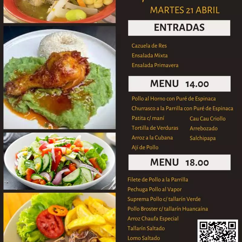 Menú 18.00 soles