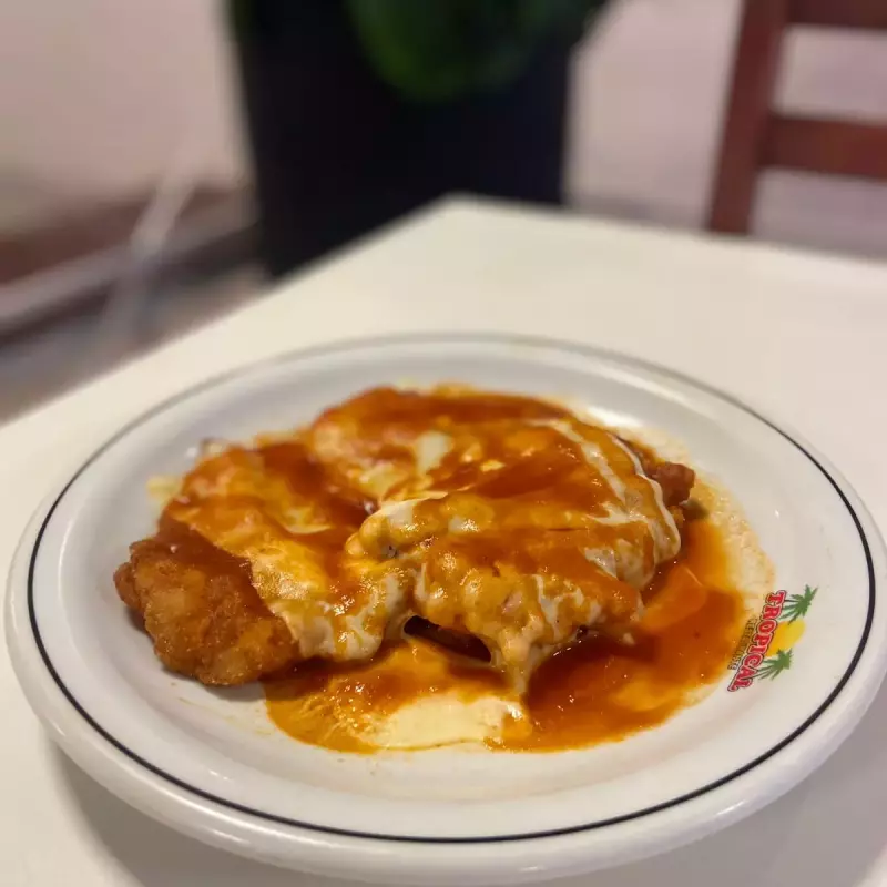 Média de Frango à Parmegiana c/ purê