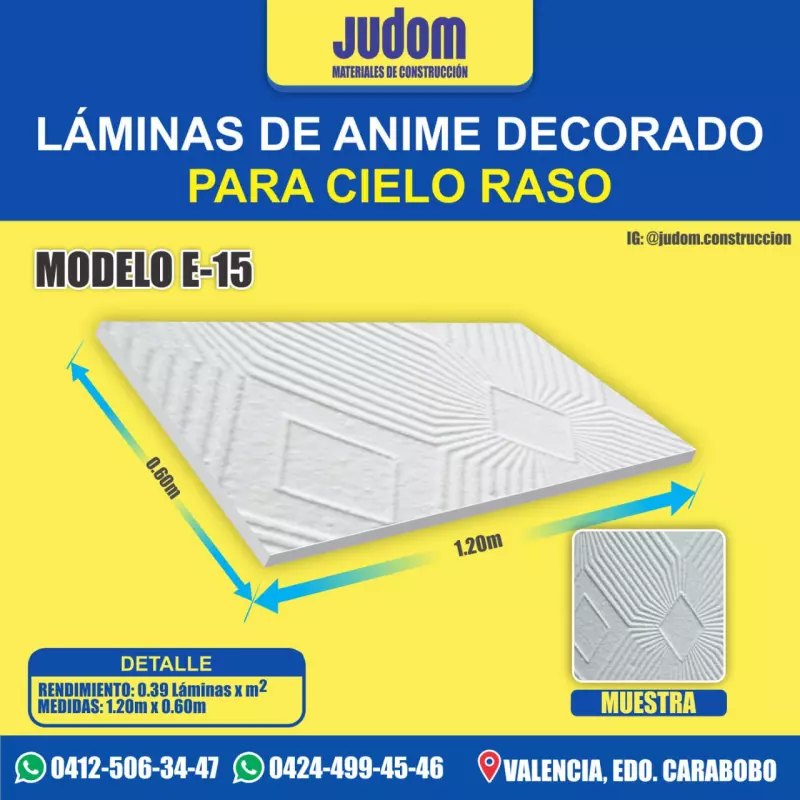 LAMINA DE ANIME DECORADO MOD.15