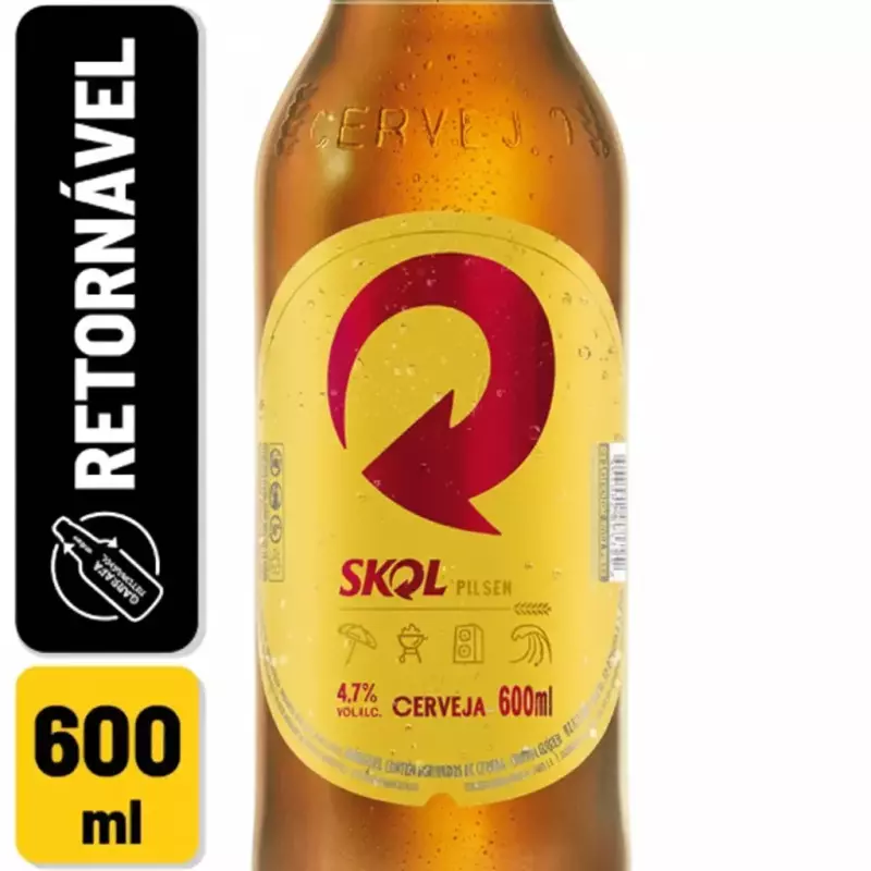 Cerveja Skol Pilsen Retornável 600ml