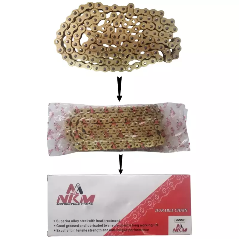 CADENA 520HX120 REFORZADA DORADA NKM