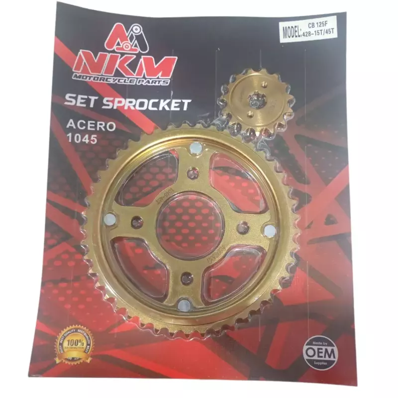 SET SPROCKET CB 125F 15X45 ORO NKM