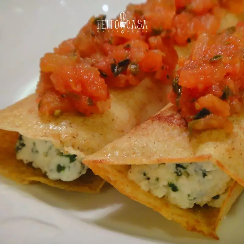 Panqueca de espinafre com ricota