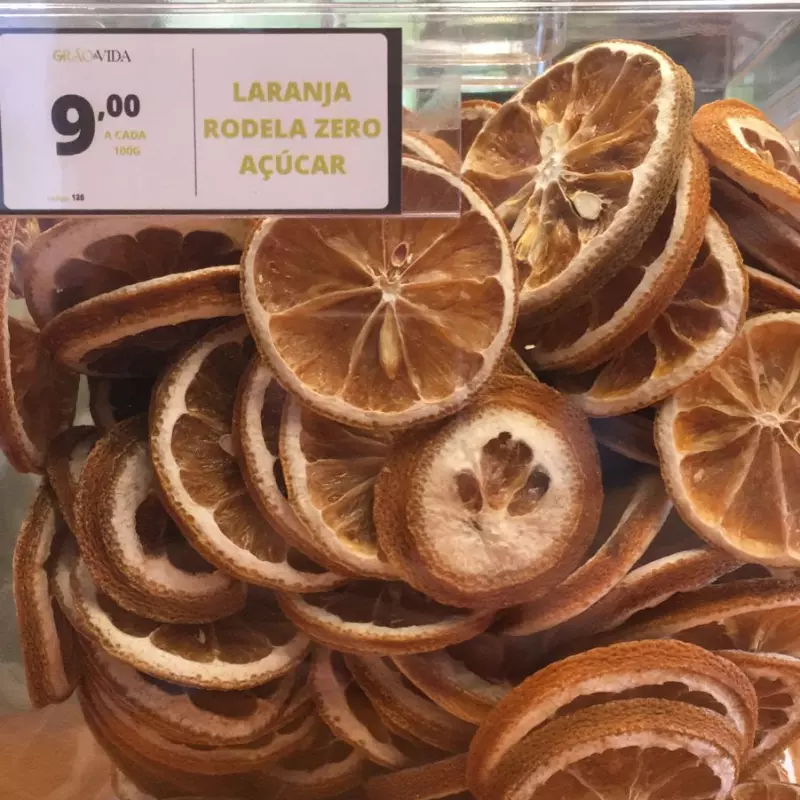 Laranja desidratada zero açucar