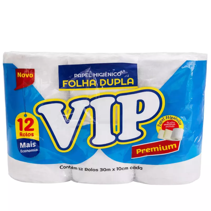 Papel Higiênico Folha Dupla VIP