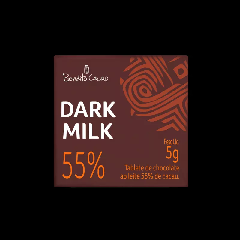 Tablete dark milk 55% cacau 5g