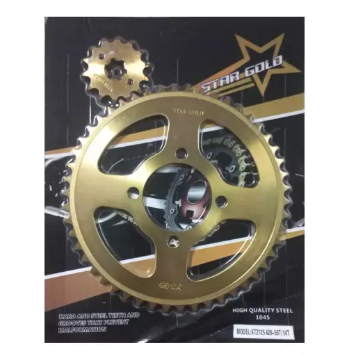 SET SPROCKET XTZ125 50T14T ORO STAR