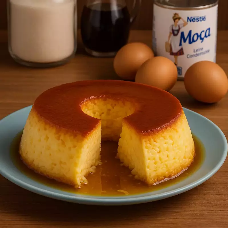 Pudim de leite condensado moça