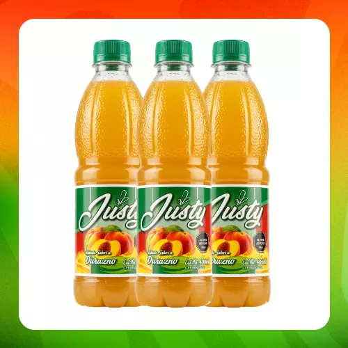 Bulto Justy Jugo Durazno 400ml