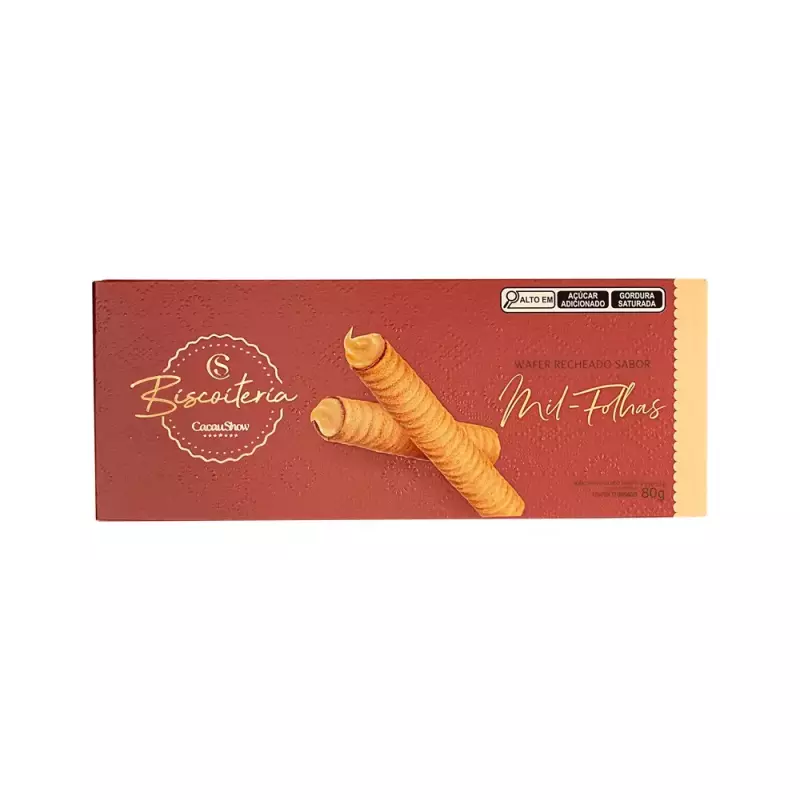 Wafer Biscoiteria Mil-Folhas 80g