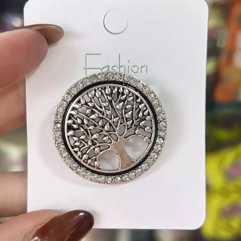 Prendedor árbol de la vida plateado