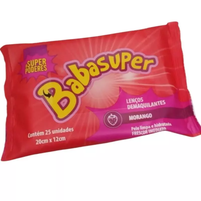 LENÇO BABASUPER MORANGO 25Uni