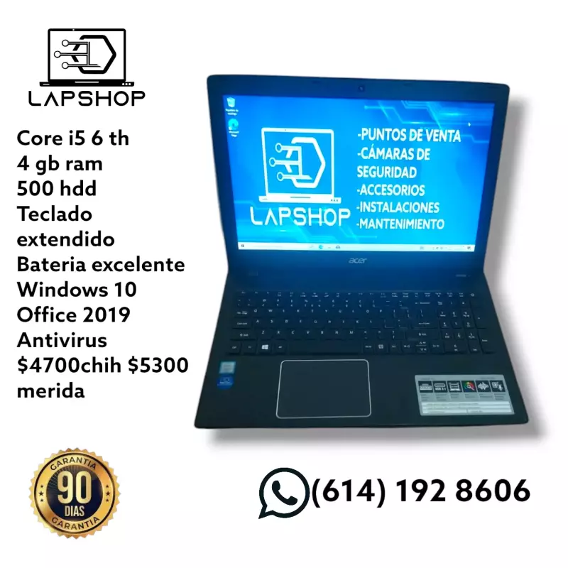 Laptop acer core i5 6 th