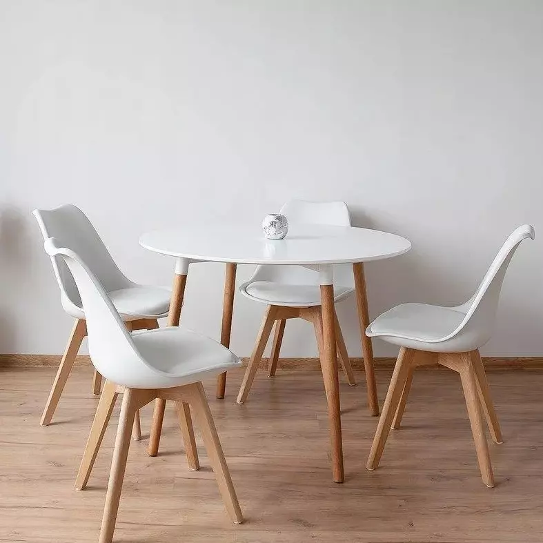 Mesa de 90cm nórdica+4 sillas Tulip