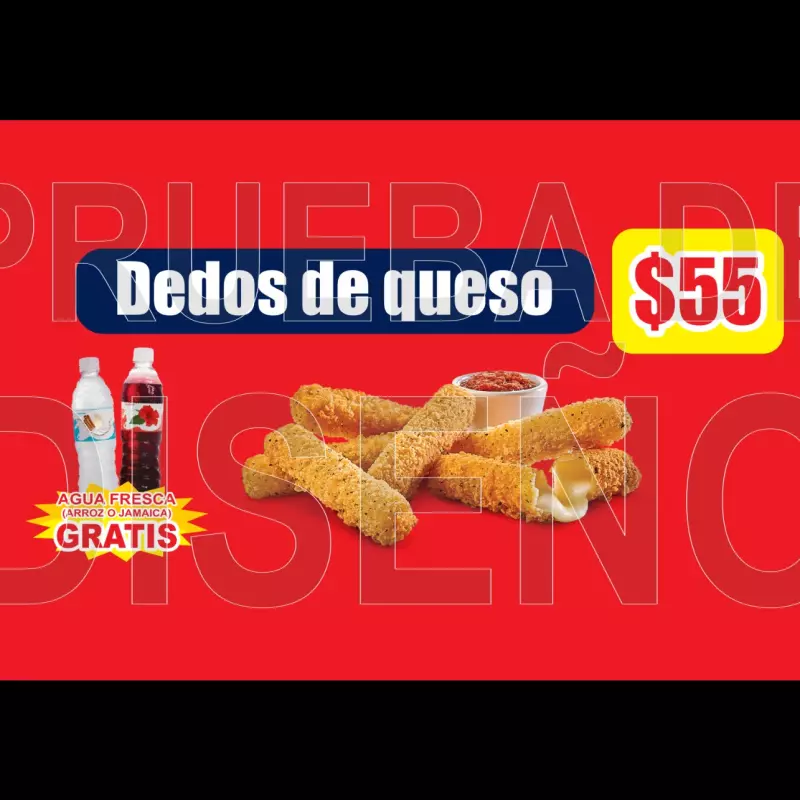 Dedos de queso+agua fresca