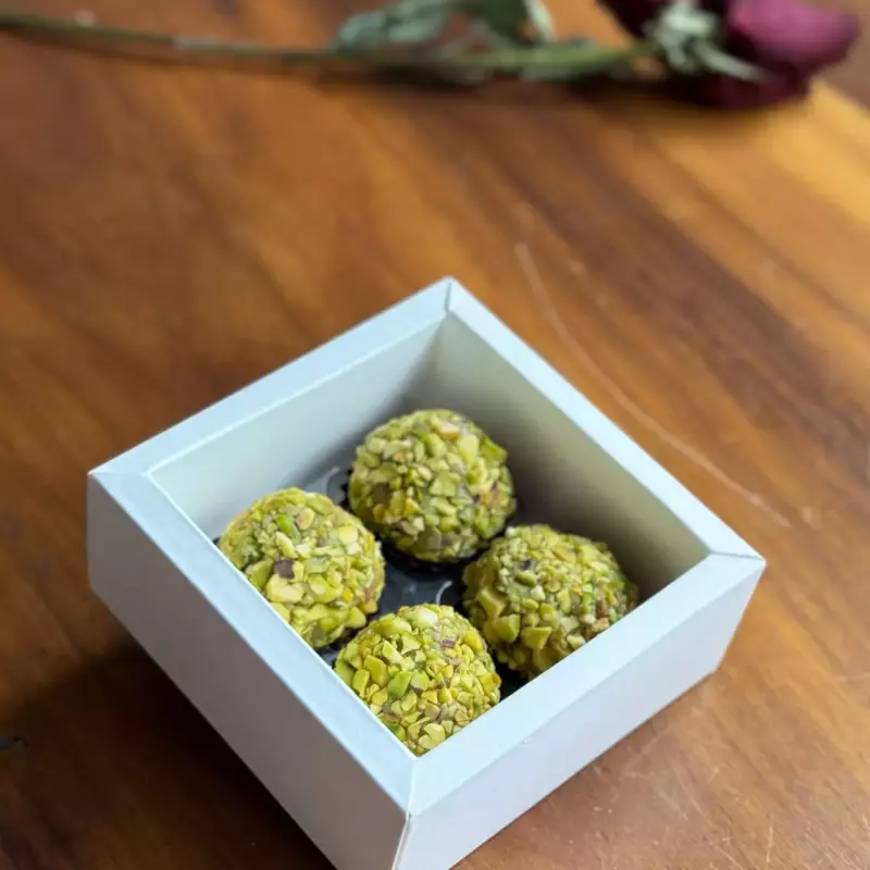 Caixa Brigadeiro Belga de Pistache