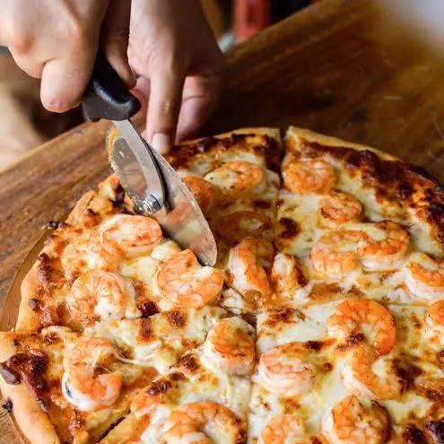 Pizza camarón BBQ