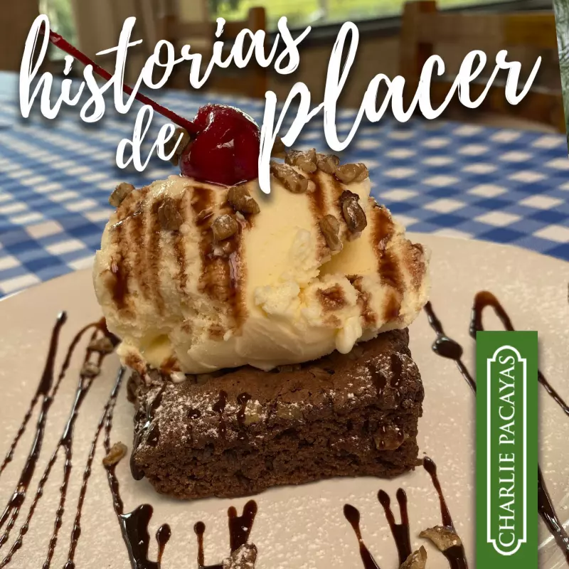 Brownie con helado