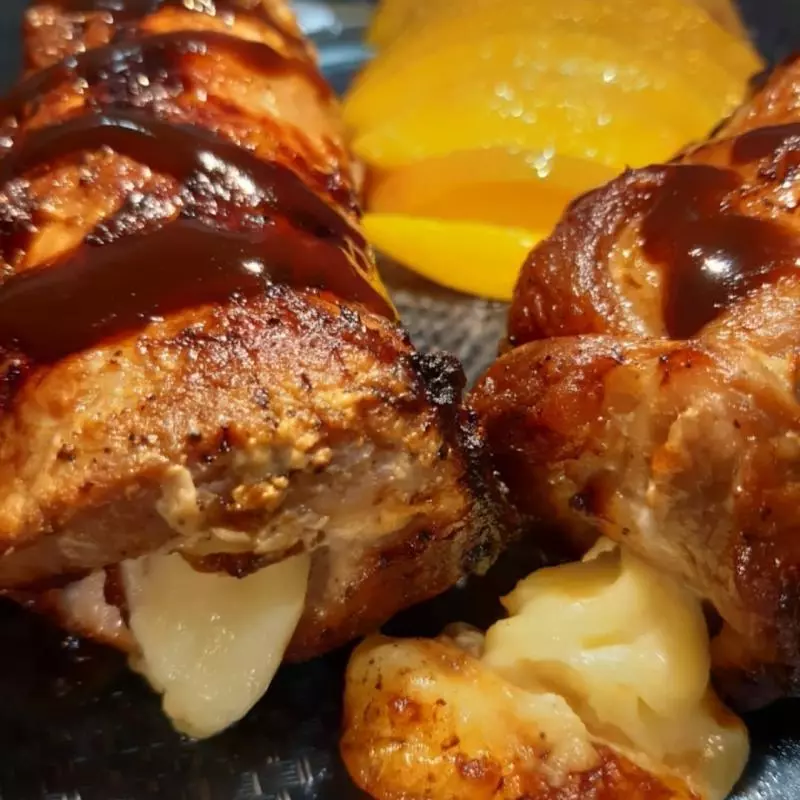 Lombo Recheado com Queijo Coalho e Marinado